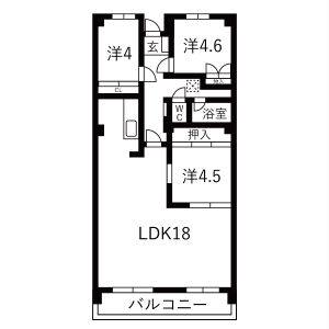3LDK 間取り図