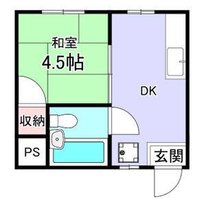 1K 間取り図
