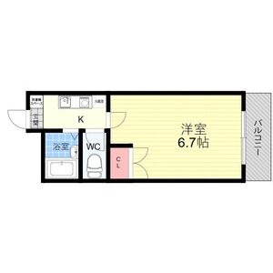 1K 間取り図