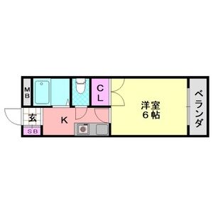 1K 間取り図