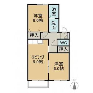 2DK 間取り図