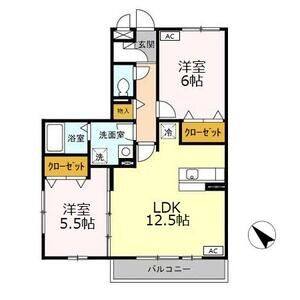 2LDK 間取り図