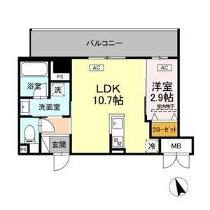 1LDK 間取り図