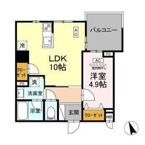 1LDK 間取り図