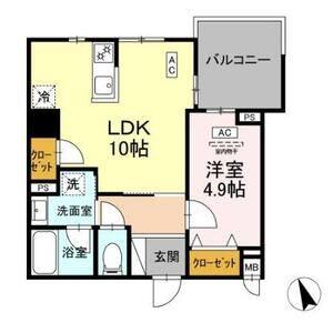 1LDK 間取り図