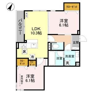 2LDK 間取り図