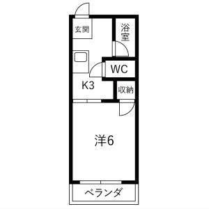1K 間取り図