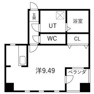 ワンルーム 間取り図