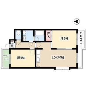 2LDK 間取り図