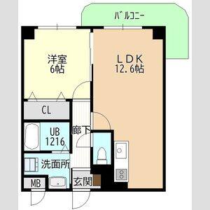 1LDK 間取り図