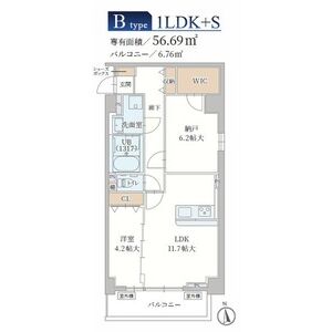 1LDK 間取り図