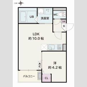 1LDK 間取り図