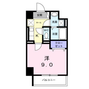 1K 間取り図