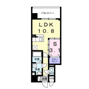 1LDK 間取り図