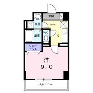 1K 間取り図