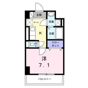 1K 間取り図