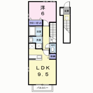 1LDK 間取り図