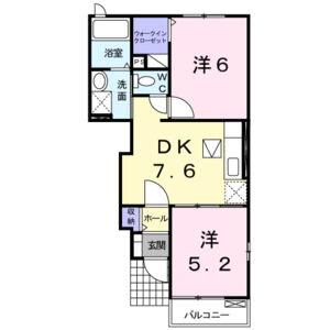 2DK 間取り図