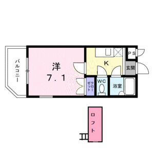 1K 間取り図