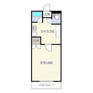 1DK 間取り図