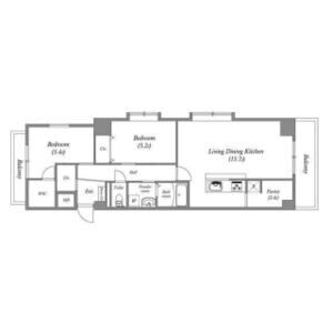 2LDK 間取り図