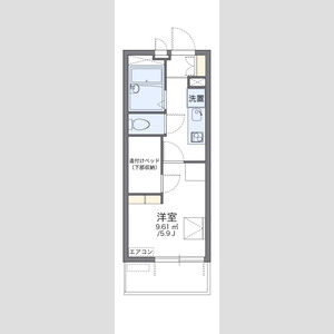 1K 間取り図