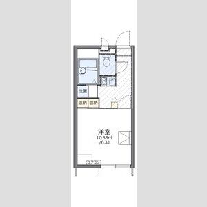 1K 間取り図