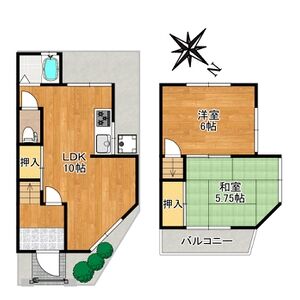 2LDK 間取り図