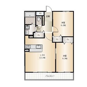 2LDK 間取り図
