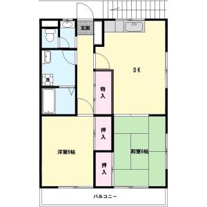 2DK 間取り図