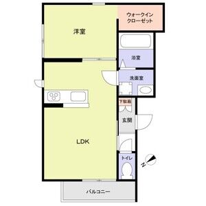 1LDK 間取り図