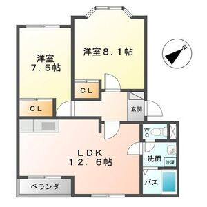 2LDK 間取り図
