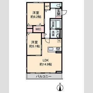 2LDK 間取り図