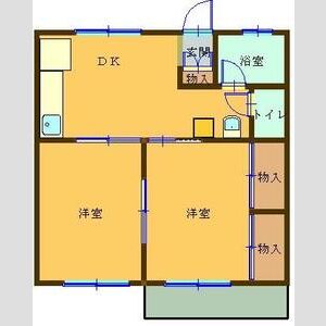 2DK 間取り図