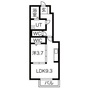 1LDK 間取り図