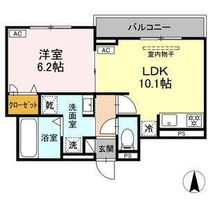 1LDK 間取り図