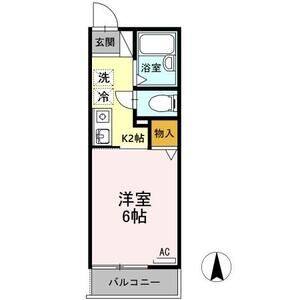 1K 間取り図