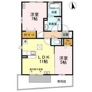 2LDK 間取り図