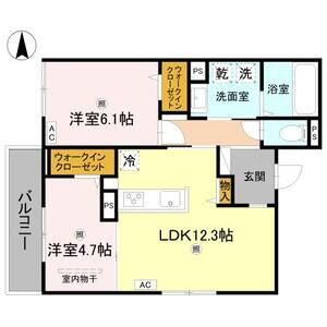 2LDK 間取り図