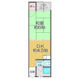 1DK 間取り図