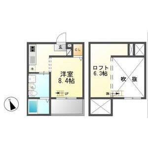 1K 間取り図