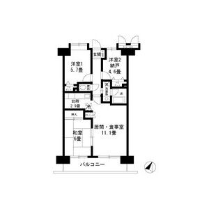 2LDK 間取り図