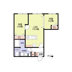2LDK 間取り図