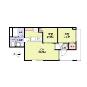 2LDK 間取り図