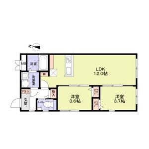 2LDK 間取り図