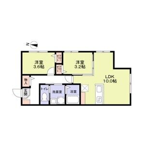 2LDK 間取り図
