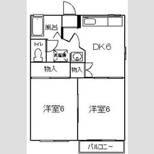 2DK 間取り図