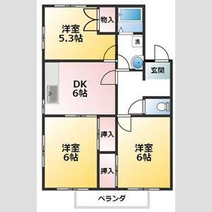 3DK 間取り図