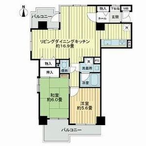 2LDK 間取り図
