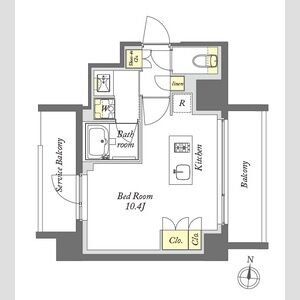 ワンルーム 間取り図